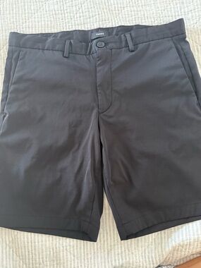 Theory Men's black  Flat Front Shorts